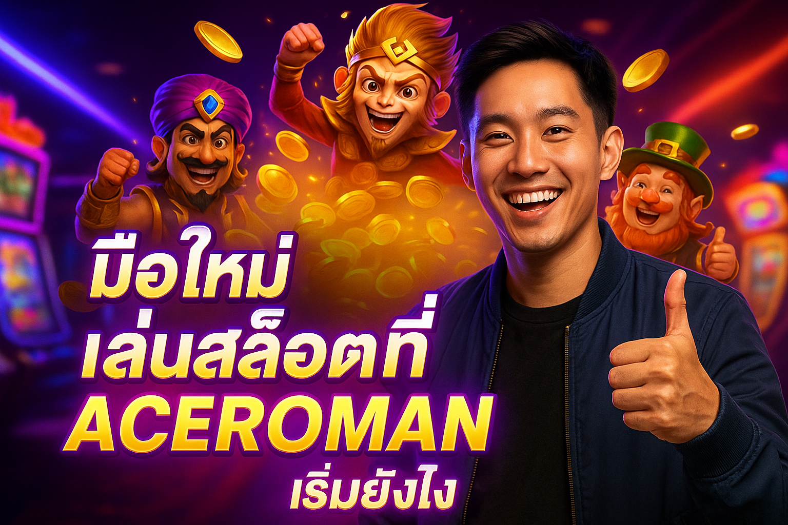 มือใหม่เล่นสล็อตที่ ACEROMAN เริ่มยังไง